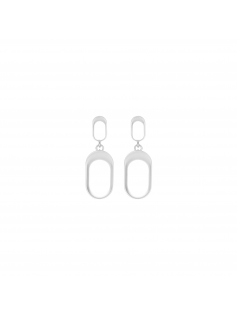 Boucles argenté mat