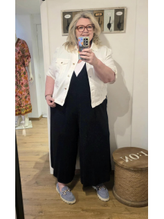 Veste courte en jeans blanc