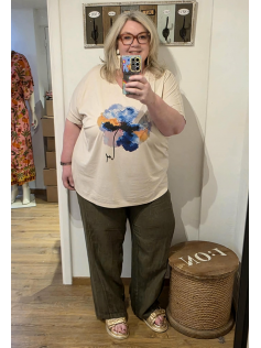 Tee-shirt beige Flora