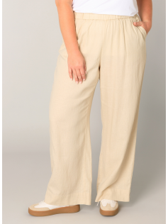 Pantalon en lin mélangé beige