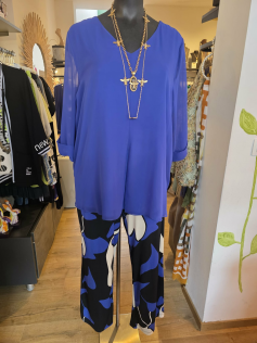 Blouse en voile cobalt
