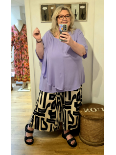 Blouse drapée parme