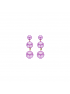 Boucles boules mauves