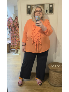 Chemisier froufrou orange