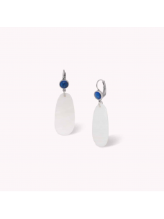 Dormeuses nacre blanche