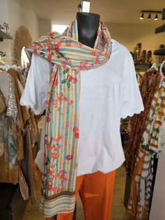 Foulard cerise orange