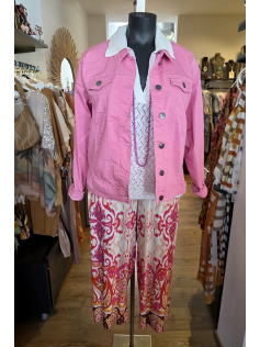 Veste en jeans rose