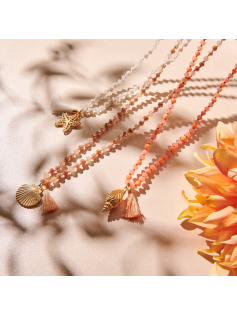 Sautoir perles coquillage