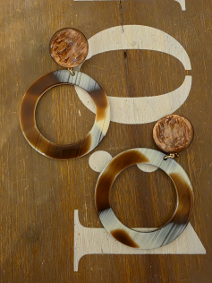 Grandes boucles CLIPS moirées