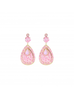 Boucles gouttes roses