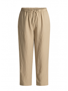 Pantacourt en lin beige
