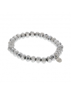 Bracelet cristal gris 8 mm