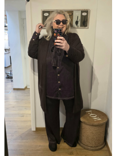 Long gilet marron