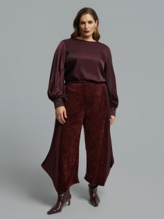 Pantalon 7/8 bordeaux
