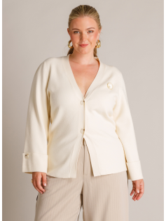 Gilet veste ecru