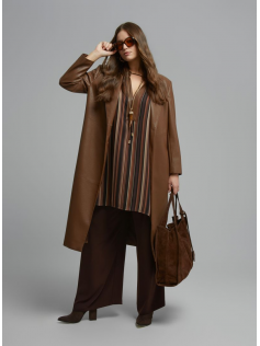 Manteau en simili caramel