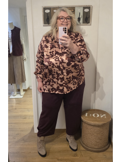 Blouse imprimée bordeaux
