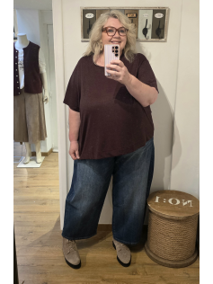 Tee-shirt chiné bordeaux