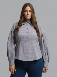 Chemise à petits carreaux