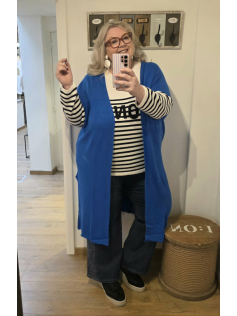 Long gilet cobalt