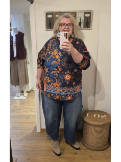 Chemise marine en velours
