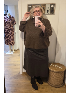 Jupe en cuir véritable