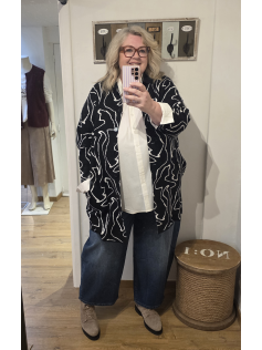 Gilet veste noir et blanc