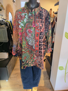 Chemise verte en velours