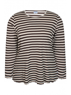 Marinière marron et ecru