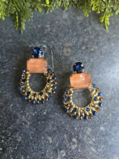 Boucles ambre et bleu