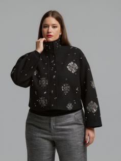 Veste courte en strass