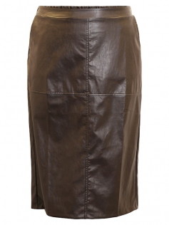 Jupe en simili marron